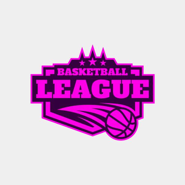League Basketball logo template 02 サムネイル