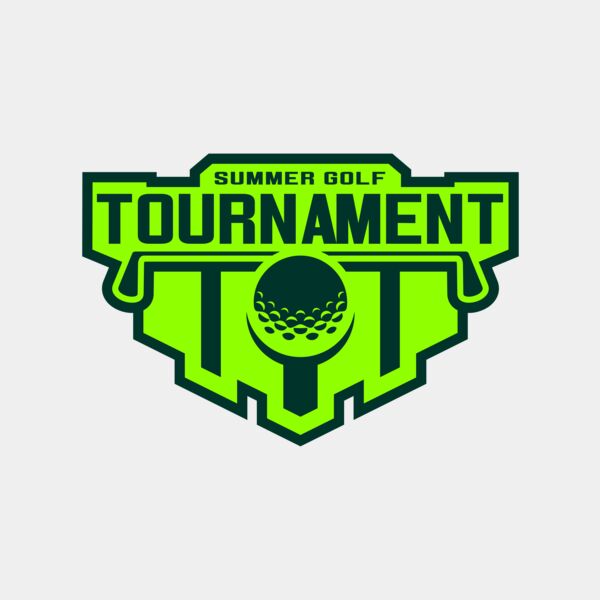 Tournament Summer golf logo template サムネイル