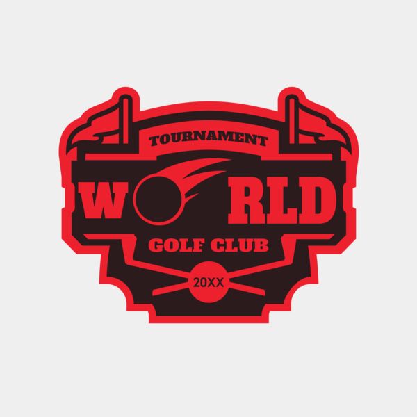 World Tournament Golf club logo template サムネイル